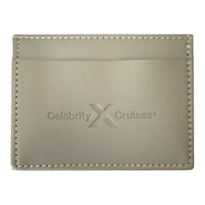 Celebrity Cruise Line Logo Credit Card ID Holder Leather Gray 4 X 3 NEW Souvenir